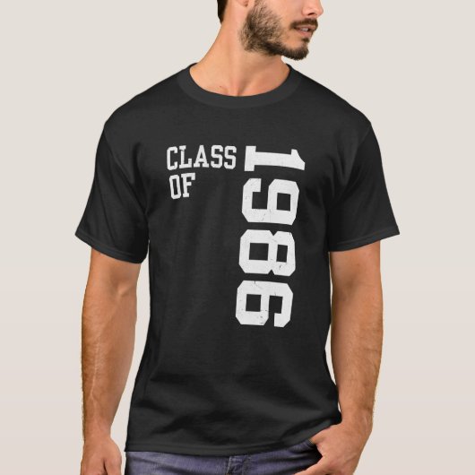 Retro Class of 1986 Senior High School Reunion Vin Tシャツ (正面)