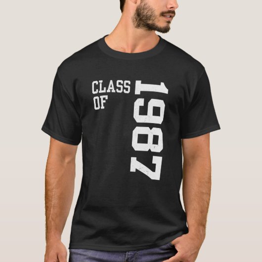 Retro Class of 1987 Senior High School Reunion Vin Tシャツ (正面)