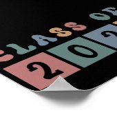 Retro Class of 2023 School College graduation Gift ポスター (角)