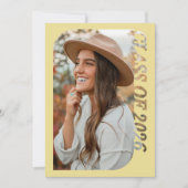 Retro Class Of 2026 Photo Minimalist Citrus 招待状 (正面)