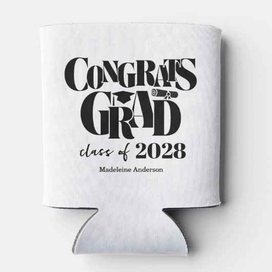 Retro Class of Congrats Graduation 缶クーラー (裏面)