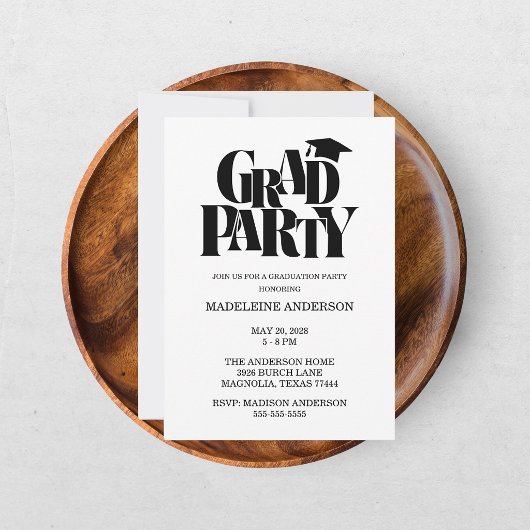 Retro Class of Congrats Graduation Photo 招待状