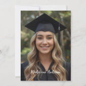 Retro Class of Congrats Graduation Photo 招待状 (裏面)