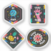 Retro classic cartoon sticker set シール (正面)