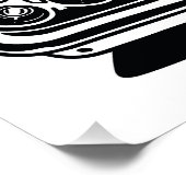 Retro Classic Convertible Front Pop Art ポスター (コーナー)