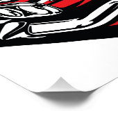 Retro Classic Convertible Side Pop Art  ポスター (コーナー)