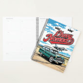 Retro Classic Wagon Sky Pop Art Illustration Print プランナー手帳 (ディスプレー)