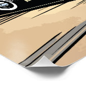 Retro Classic Wagon Sky Pop Art Illustration Print ポスター (コーナー)