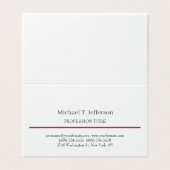 Retro Classical Elegant Plain Simple White 名刺 (外部フラット)