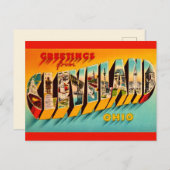 Retro Cleveland Ohio Postcard ポストカード (正面/裏面)
