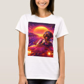 Retro Cockapoo Driving Tshirt 80s Car Tシャツ (正面)