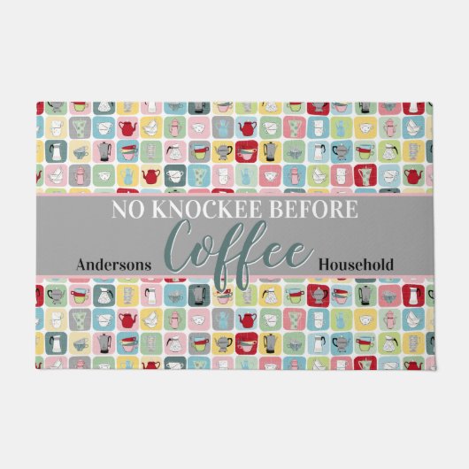 Retro Coffee ドアマット (正面)
