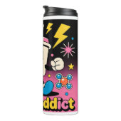 Retro Coffee Addict Thermal Tumbler - Funny Cartoo タンブラー (回転右)