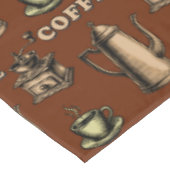 Retro Coffee Cafe Pattern テーブルクロス (アングル)