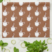 Retro Coffee Cups Kitchen Towel キッチンタオル (折り畳み)