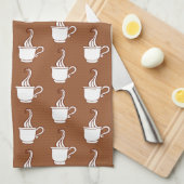 Retro Coffee Cups Kitchen Towel キッチンタオル (四つ折り)