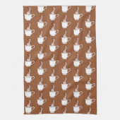 Retro Coffee Cups Kitchen Towel キッチンタオル (縦)