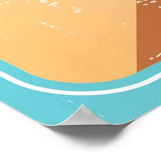 Retro Coffee Design ポスター (角)