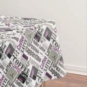 retro coffee kitchen pattern for espresso latte  テーブルクロス (インサイチュ)