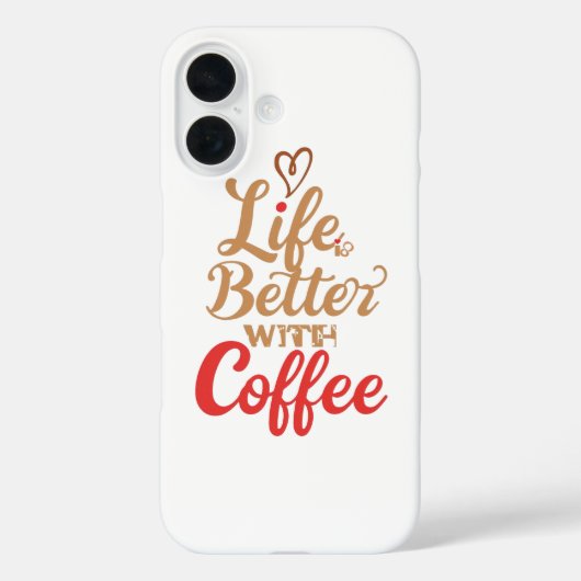Retro Coffee Lover Typography Case-Mate iPhoneケース (裏面)