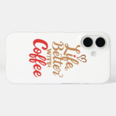 Retro Coffee Lover Typography Case-Mate iPhoneケース (裏面 (横))