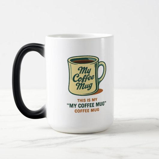 Retro Coffee Mug Humor Design モーフィングマグカップ (左)
