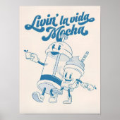 Retro Coffee Print Vintage Coffee Illustration Ret ポスター (正面)