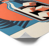 Retro Cold Brew Coffee Mid Century Modern Kitchen ポスター (角)