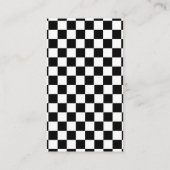 Retro College Fund Graduation Black Checkerboard エンクロージャーカード (裏面)