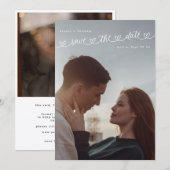 Retro College Sweethearts Photo Wedding セーブザデート (正面/裏面)