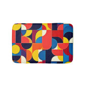 Retro Color Block Geometry Art バスマット (正面)