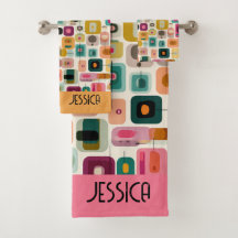 RETRO Color Blocks Mid Century Geometric Name