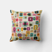 RETRO Color Blocks Mid Century Modern Abstract クッション (裏面)
