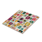RETRO Color Blocks Mid Century Modern Abstract Art タイル (側面)