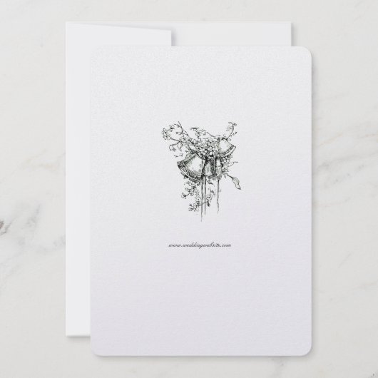 Retro Color Botanical Wildflowers Wedding 招待状 (裏面)