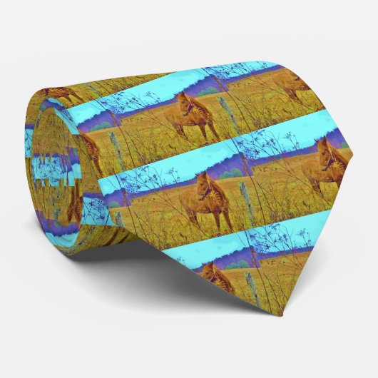 Retro Colored Horse ネクタイ (ロール)