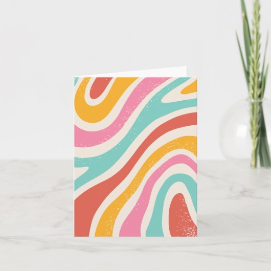 Retro Colorful abstract seamless pattern カード (正面)