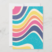 Retro Colorful abstract seamless pattern wedding 招待状 (裏面)