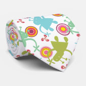 Retro Colorful Fun Cute Boy Cartoon Aliens Pattern ネクタイ (ロール)