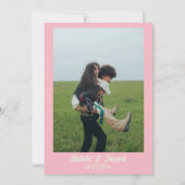 Retro Colorful Funky Bold Modern Unique Wedding セーブザデート (裏面)