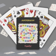 Retro Colorful Game Night Playing Cards