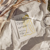 Retro Colorful Hand Drawn Unique Modern Wedding 招待状