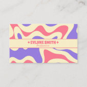 Retro Colorful QR Code Boho Groovy Monochrome  名刺 (正面)