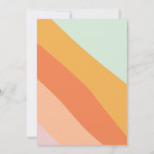 Retro Colorful Stripe Couple Baby Sprinkle Shower 招待状 (裏面)