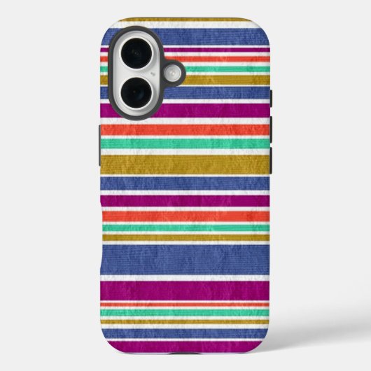 Retro Colors Textured Striped Case-Mate iPhoneケース (裏面)