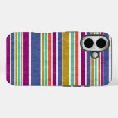 Retro Colors Textured Striped Case-Mate iPhoneケース (裏面 (横))