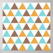 Retro Colour Triangle Pattern ポスター (正面)
