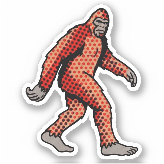 Retro Comic Forest Creature Pop Art Panel シール (正面)