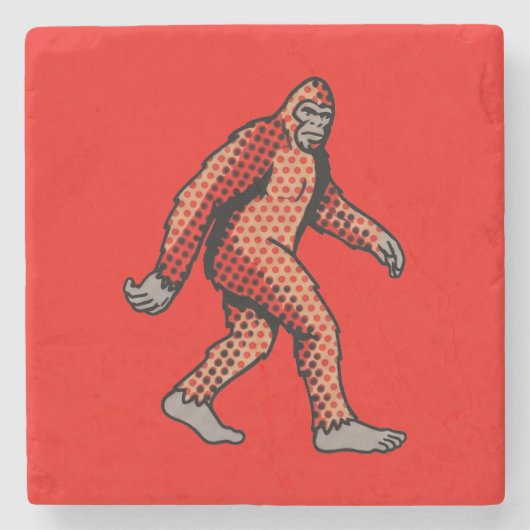 Retro Comic Forest Creature Pop Art Panel ストーンコースター (正面)