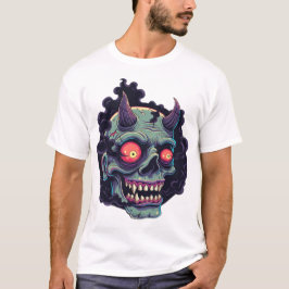 Retro Comic Style Monster Skull Tシャツ